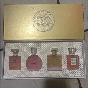 CHANEL Perfume Gift Set - 4 Bottles X 25 ML Each- Coco, Chance, Gabrielle &No 5